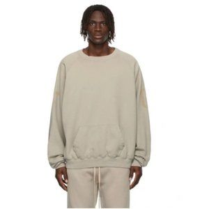 Fear of God Logo Print Kangaroo Pocket Crewneck Sweatshirt